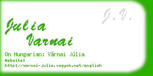 julia varnai business card